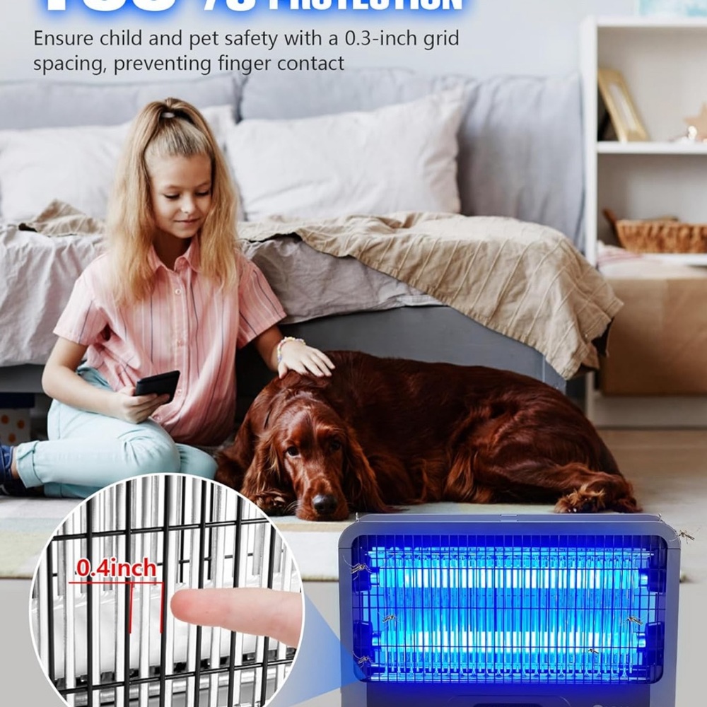 Bug Zapper Indoor, Electric Fly Mosquito Traps Zapper Killer -20W High-Efficienc - Picture 4 of 6